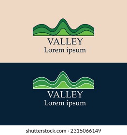 valley logo vector, mountains eps 10