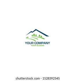 Valley Pine Street Logo Design Vector
