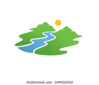 Valley, River, Cliff, Forest, Mountain and Landscape