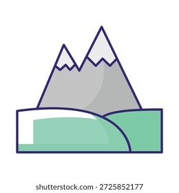 Icono del Vector del valle que puede modificar o editar fácilmente

