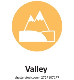 Icono del Vector del valle que puede modificar o editar fácilmente

