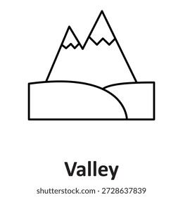 Icono del Vector del valle que puede modificar o editar fácilmente

