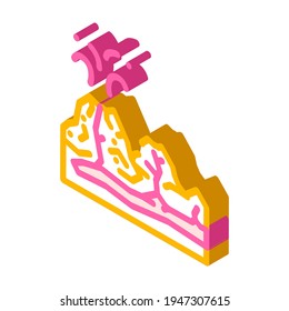 valley of volcanoes isometric icon vector. valley of volcanoes sign. isolated symbol illustration