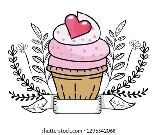 valntines day bakery cupcake cartoon