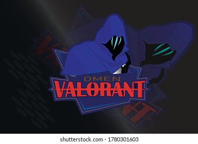 Valorant Gaming Character Mascot Design Of Omen. 