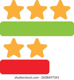 Valoration Rating Bar Icon Vector Flat Illustration