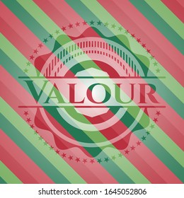 Valour christmas emblem background. Vector Illustration. Detailed.