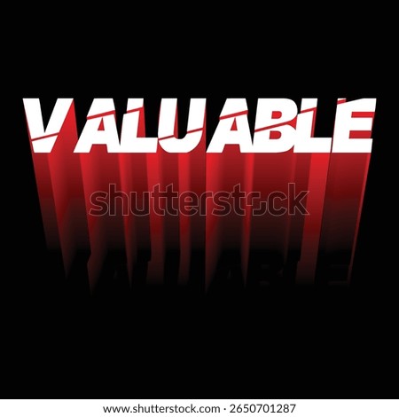Valuable - 3D Text Effect Bold 3D Text Effect on a Red Curtain with Shadow