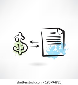 valuable document grunge icon