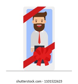 valuable employee on white background