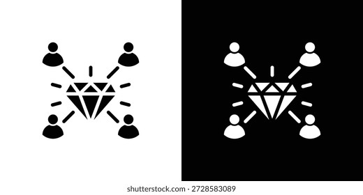Wertvolles Symbolblatt Schwarz-Weiß