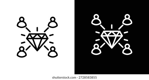 Wertvolles Symbolblatt Schwarz-Weiß