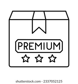 Icono de vector de contorno de producto valioso que puede editar o modificar fácilmente

