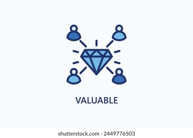 Wertvolle Vektorgrafik, Symbol oder Logo-Zeichen-Symbol-Illustration
