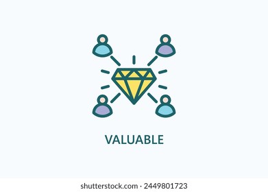 Wertvolle Vektorgrafik, Symbol oder Logo-Zeichen-Symbol-Illustration