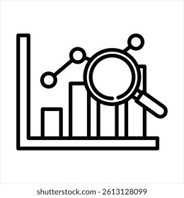 Valuation Line Icon Vector Illustration