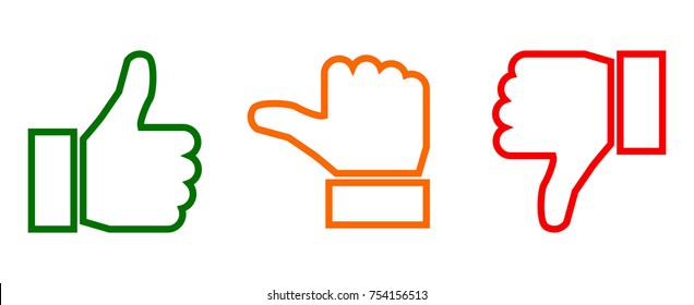 Valuation thumbs sign - vector