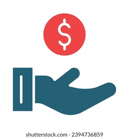 Valuation Vector Glyph Two Color Icons For Personal And Commercial Use.
