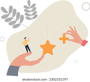 Value added, increase value or price of product to make profit, additional advantage or development for more benefit concept.flat vector illustration.