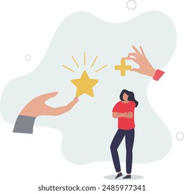 Value added, increase value or price of product to make profit, additional advantage or development for more benefit .flat design.illustration with people.