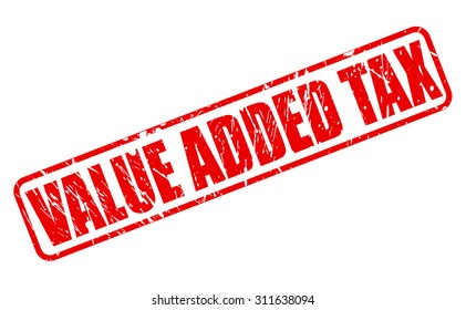 VALUE ADDED TAX red stamp text on white