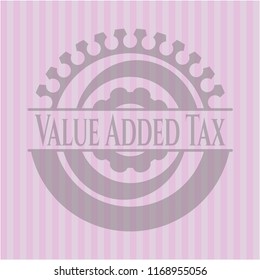 Value Added Tax retro style pink emblem