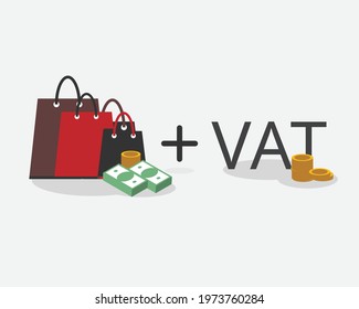 value added tax or VAT from buying products or shopping