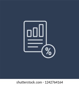 Value Added Tax (VAT) Icon. Trendy Flat Vector Line Value Added Tax (VAT) Icon On Dark Blue Background From Business   Collection. 