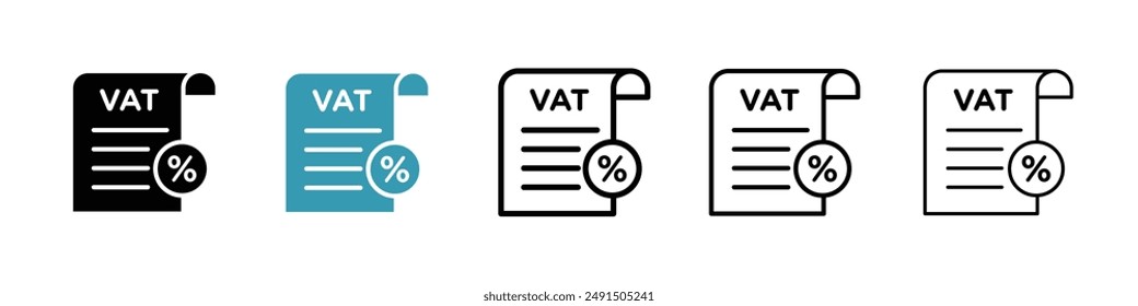 Value added tax VAT icon pack