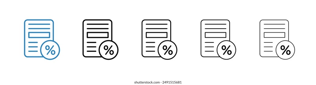 Value added tax VAT icon in black and blue