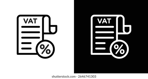 Value added tax VAT icon vector simple element illustration editable