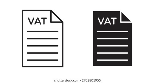 Impuesto sobre el valor añadido Elemento de diseño aislado del Vector del icono de IVA. EPS10