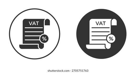 Icono de IVA de impuesto sobre el valor añadido. Perfecto para interfaces de Web y App, presentaciones, infografías