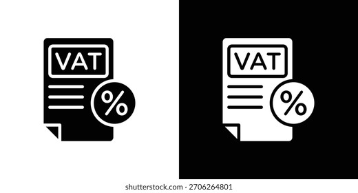 Impuesto sobre el valor añadido Doodle de ilustración de icono de IVA. Conjunto de Vector de ilustración plana
