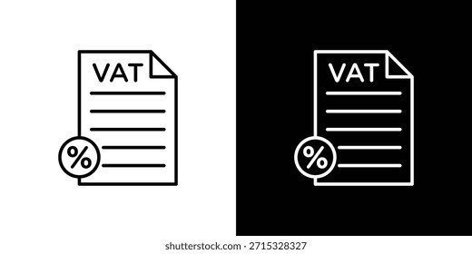 Impuesto sobre el valor añadido Concepto editable de icono IVA. Vector editable