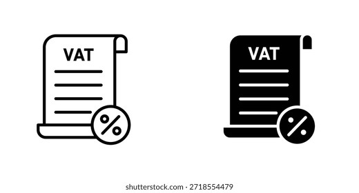 Cobrança de design de ícone IVA de imposto sobre valor agregado. Sinal e símbolo vetorial para designs de interface do usuário