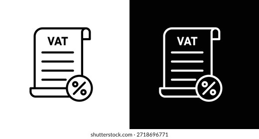 Impuesto sobre el valor añadido Elemento del logotipo del icono de IVA. Ilustración vectorial. EPS10