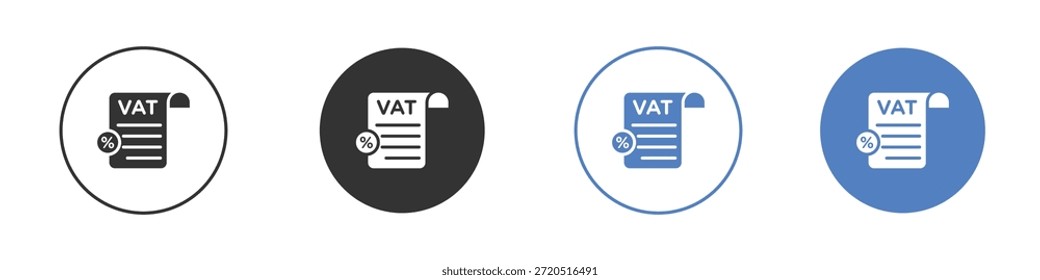 Impuesto sobre el valor añadido colección de ilustración de arte de Clip de Vector de ícono IVA
