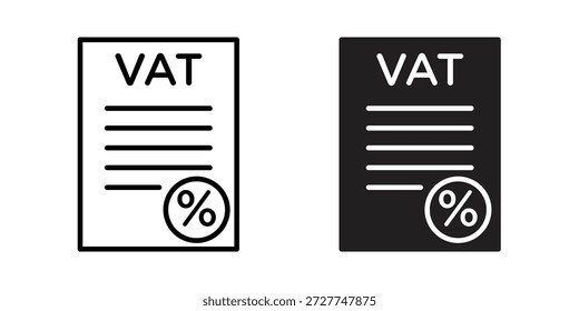 Impuesto sobre el Valor Añadido IVA icon concept. pixel perfect linear ui icon.