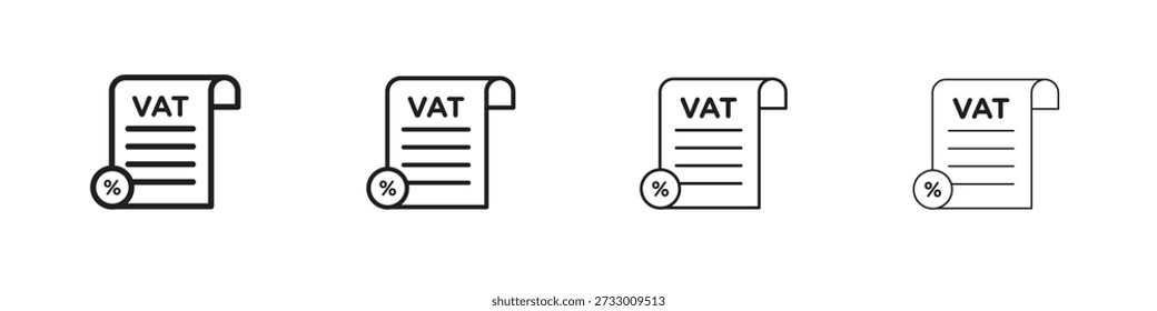 Impuesto sobre el valor añadido Plantilla de diseño de iconos IVA para Web y elemento de interfaz de usuario móvil