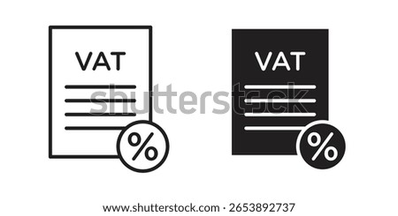Value added tax VAT icon vector illustration on a transparent background.