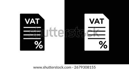 Value added tax VAT icon symbol illustration doodle design