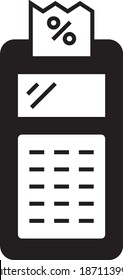 Value added tax Vector Glyph Icon Design, Compulsory Financial charges and Taxation Symbol on White Background, Levy Sign, Per Unit Fee Sign, Sales tax Concept