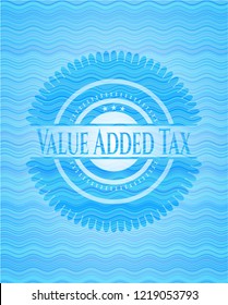 Value Added Tax water representation badge.