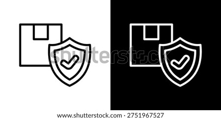 Value Assurance Icon In Black and White Line Style
