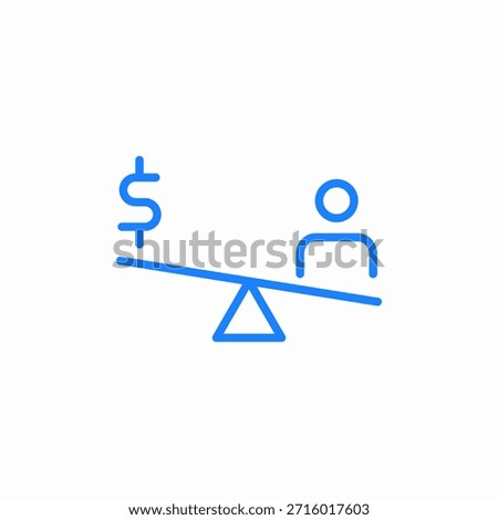 value balance icon sign vector