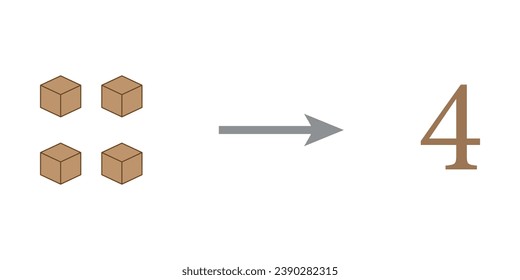Value of base ten blocks example. Names and examples. Learning about base ten blocks. Flats longs squares in mathematics. Scientific resources for teachers and students. Vector illustration.