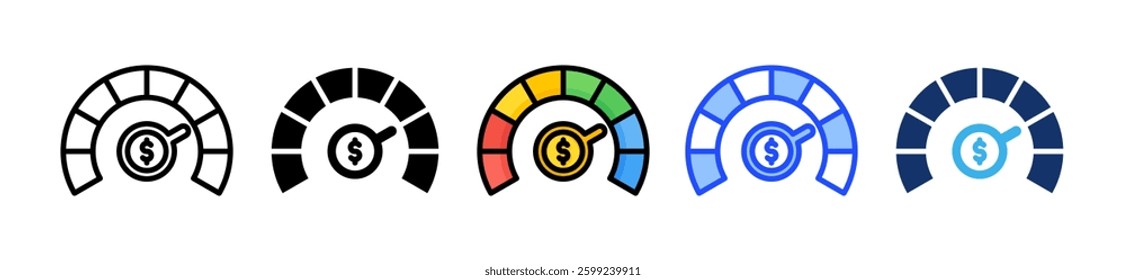 Value Based Pricing Icon Set With Multiple Style Collection