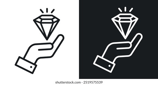 Valor icono en blanco y negro.