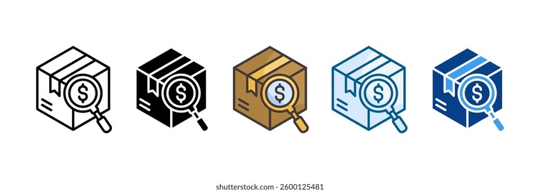 Value Chain Analysis Icon Set Multiple Style Collection